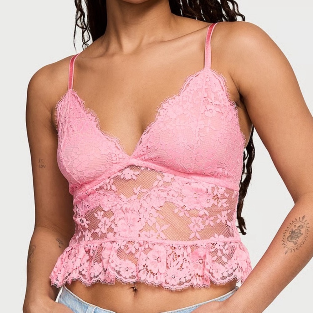 Victoria Secret Lace Flounce Bra Top